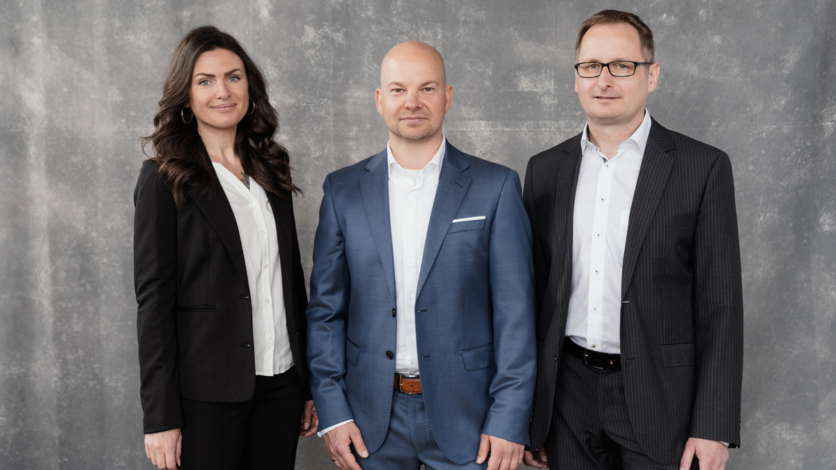 Marcel Lellig, Jasmin Roth und Andreas Spielmann von der Finest People GmbH